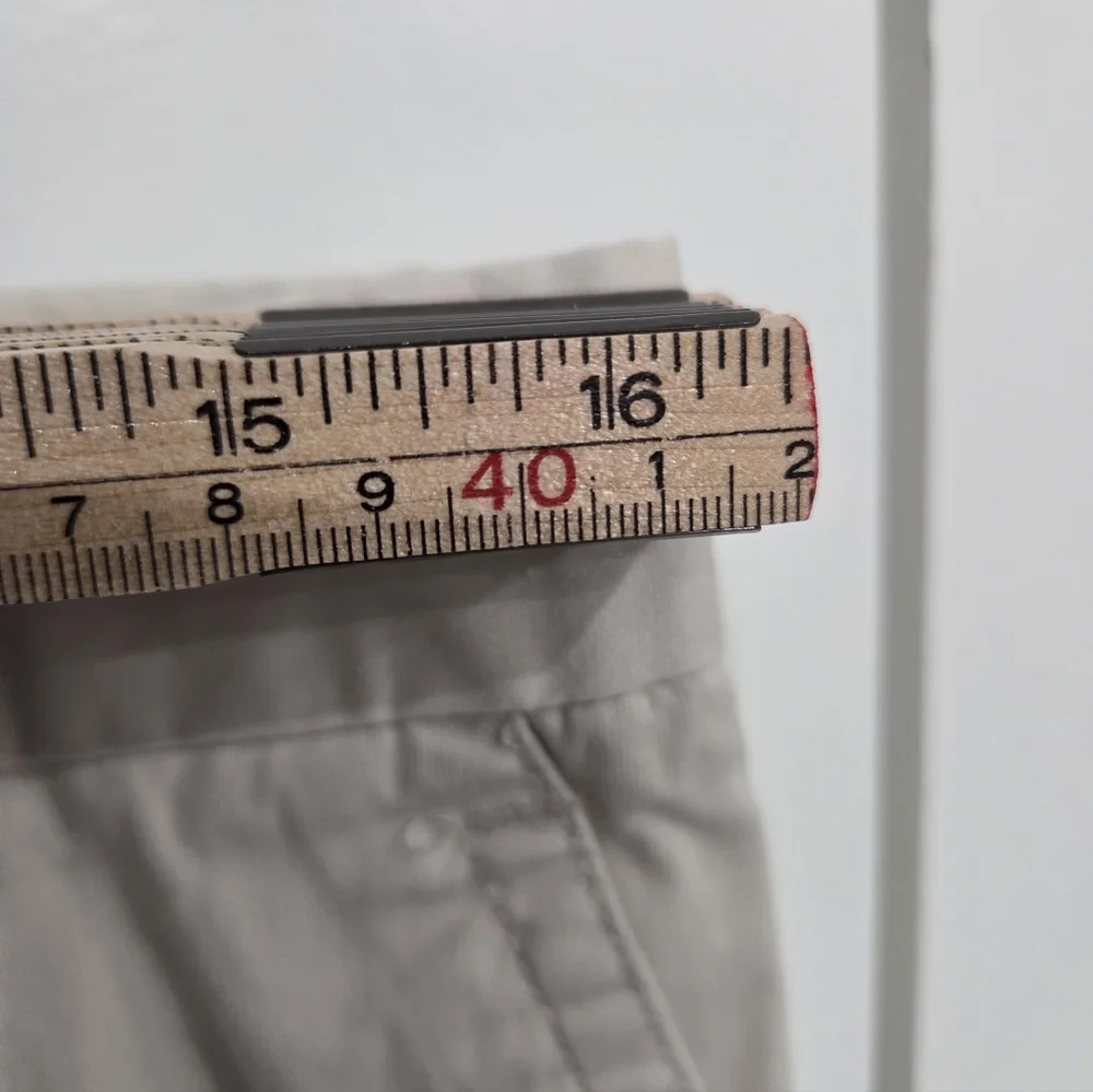 J CREW WOMEN'S BEIGE KHAKI CITY FIT CURVY TROUSERS STRETCH SIZE 10